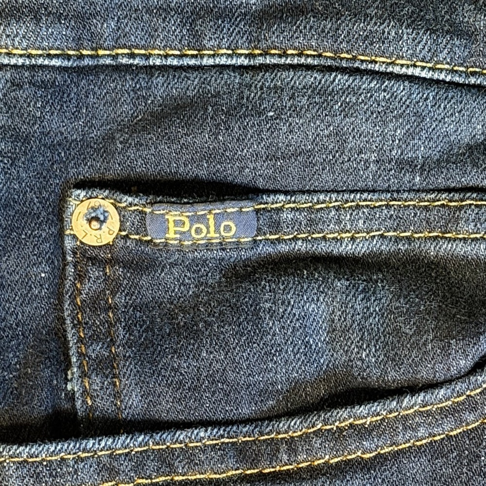 Polo Ralph Lauren Hampton Relaxed Straight Jeans Mens 38x36 Dark Wash Blue - Picture 12 of 12